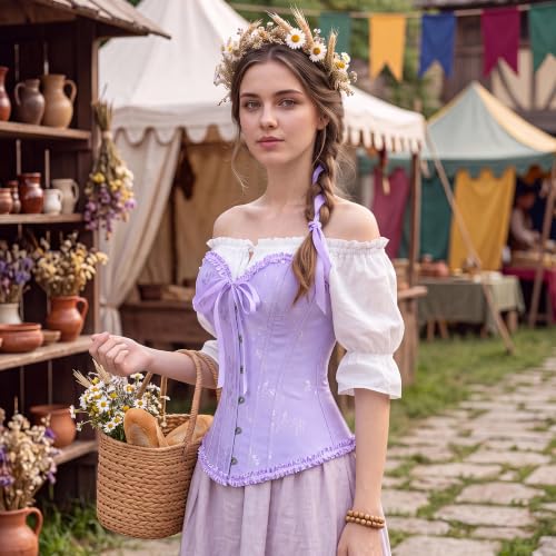 Image of frawirshau Women's Overbust Costume Corset Renaissance Victorian