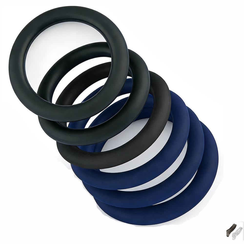 Cock Rings for Men Penis Enlarge Sleeves Blue Black