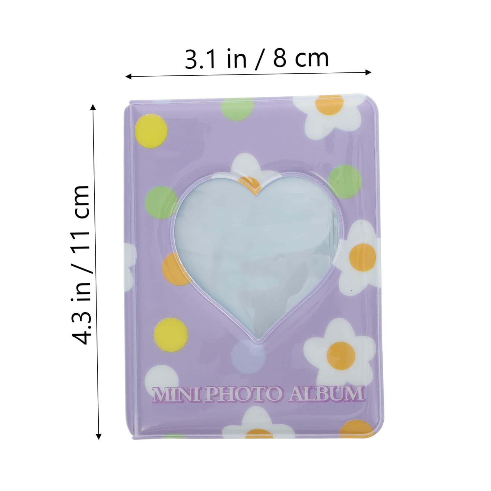 STOBAZA Mini Heart Shaped Photo Album Cute Portable Picture Card Holder for Memories present for Birthdays Anniversaries Valentine Day and More Lightweight Design