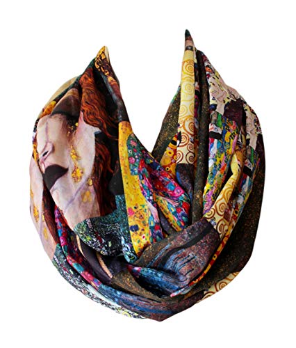 Etwoa Gustav Klimt Paintings Infinity Scarf4