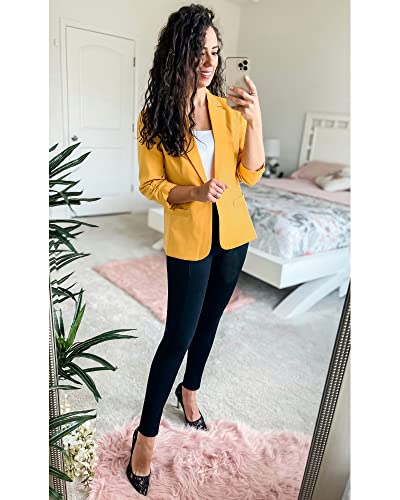 Image of LookbookStore 3 /4 Sleeve Blazers for Women Business Casual Fitted Jackets