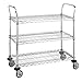 Metro MW708 Super Erecta 21" X 36" X 39" Three Shelf Standard Duty Stainless Steel Utility Cart -