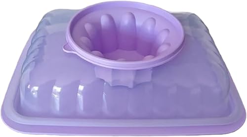 Tupperware Molde de gelatina rectangular jumbo para anillos de gelatina de 3 litros/12.5 tazas, color morado