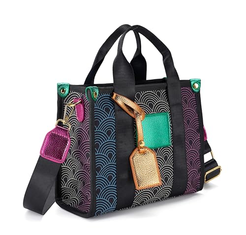 Bolso Tote de Lona Negro para Mujer Casual y Pequeño miniatura 2