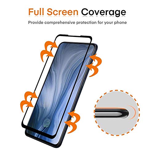 Image of Screen Protector for Oppo Reno 2Z | Oppo Reno 2F -(Black) Tempered Glass Edge-to-Edge 6D Screen Protector With Installation Kit