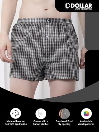 Image of Dollar Mens Cotton Rich Boxer (Pack of 3)