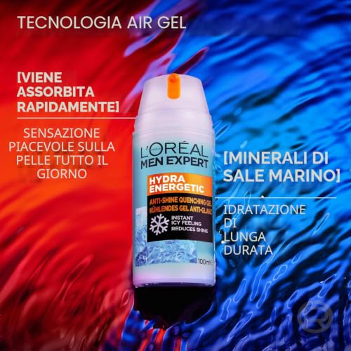 L'Oréal Men Expert Hydra Energetic Anti-Shine Face Moisturiser Gel 100ml - 4