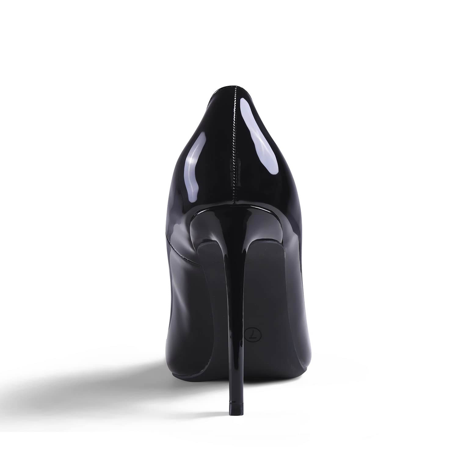 GENSHUO Damen Stiletto High Heels 10CM Sexy Spitze Stiletto Pumps Lackleder Geschlossene Zehe Party Abschlussball Hochzeit Absatzschuhe Stiletto Heels Größe EU 36-42