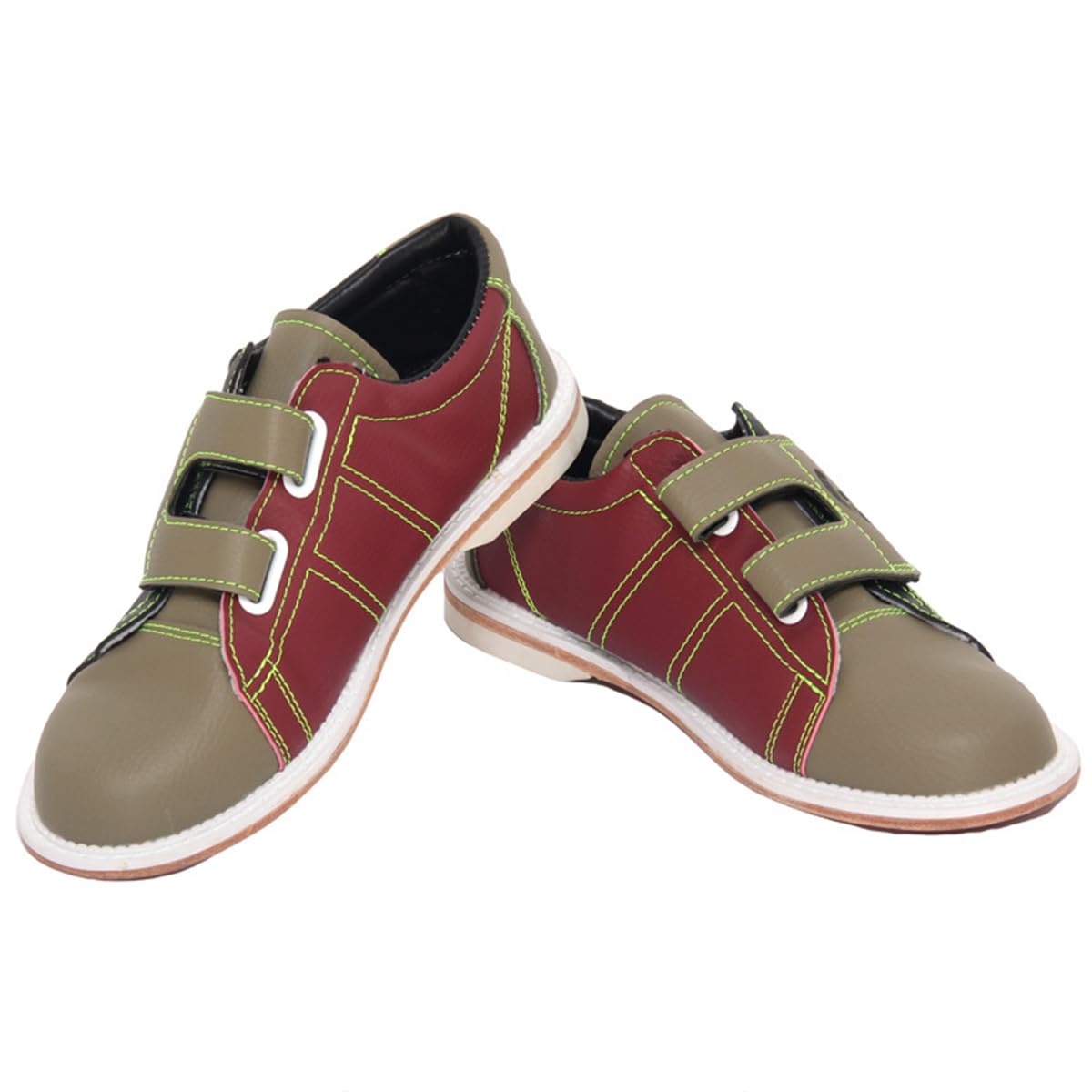 Herren Bowlingschuhe Leder Leichte Mode Bequeme Bowlingschuhe rutschfest Atmungsaktiv Gleitsohle Rechtshänder