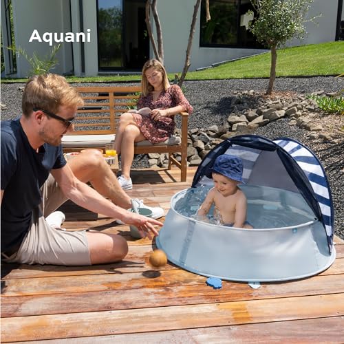 babymoov aquani tent amp pool 3 in 1 pop up tent kiddie pool and play area summer 2024 essential marine one size