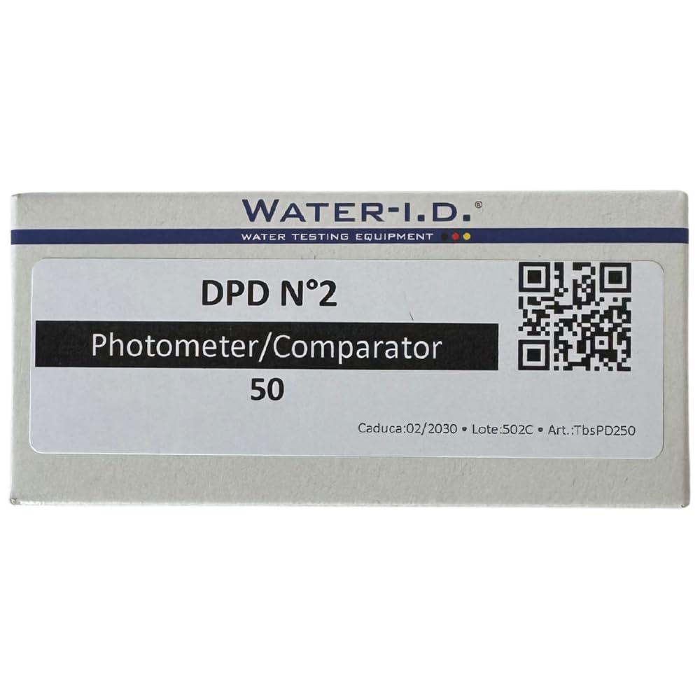 Reactivo DPD Nº 2 para PoolLab 2.0 – Reactivo para medir cloraminas (0,00 – 6,00 mg/l (ppm)) – Vida útil: 2 años – 50 comprimidos (TbsPD250)