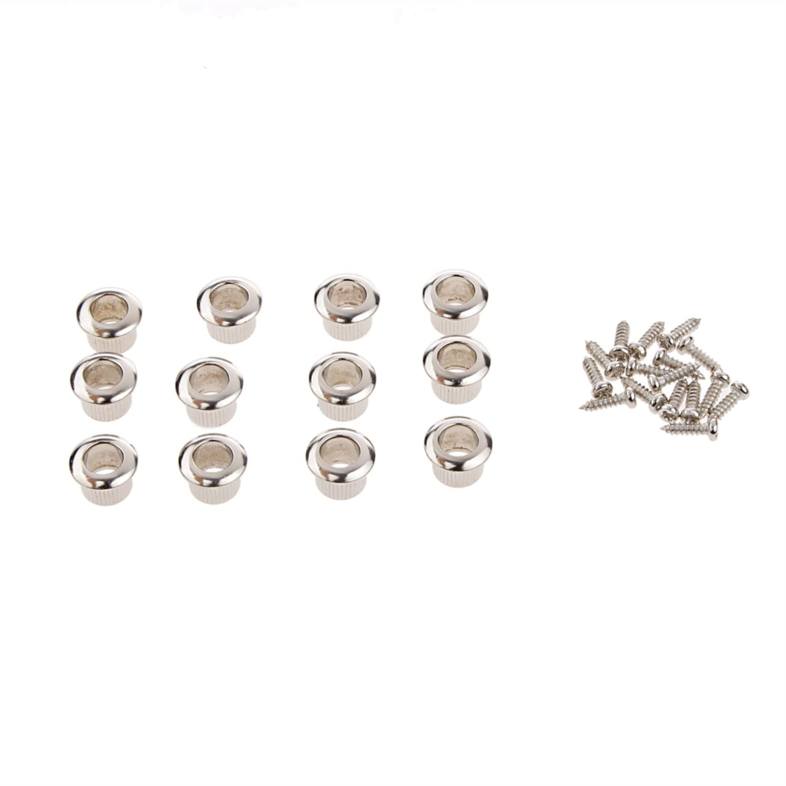Pioli Chitarra Corde Ricambio L + R Sintonizzatori Tuning Pegs con Acc d'Argento per Chitarra Acustica A 12 Corde