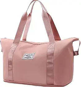 Bolsa Mala de Viagem Grande Hong Fu Impermeável expansível dobrável Multifuncional Multiuso (Academia, treino, fitness, yoga e dia-a-dia) Oxford Divisores internos Porta Celular cor: Rosa