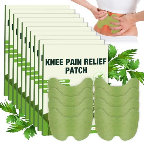 Mineup 100PCS Patch Anti Douleur Genou, Knee Pain Relief Patch, Patc de soulagement de la Douleur au Genou, Patc Genoux Anti Douleu pour Douleu au Cou Nuque...