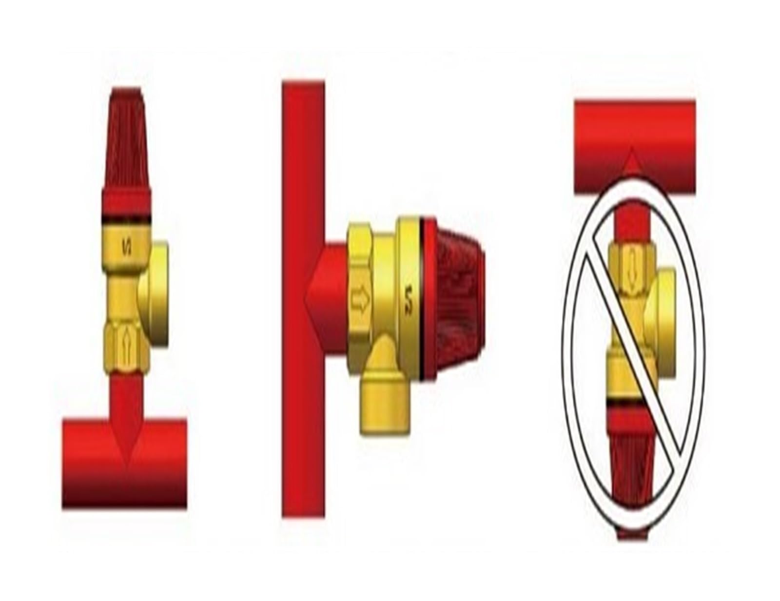 Valvola limitatrice di pressione in ottone 1pc 1/2 pollici DN15 for scaldabagno solare - Valvola a media pressione con manometro(2.5bar)