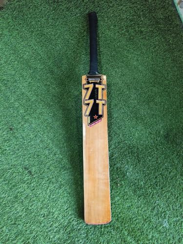 Image of 77 Limited Edition Kashmir Willow Hard Tennis Cricket Bat Triple Blade 45-50mm Edges | 950-1050 gm Weight.