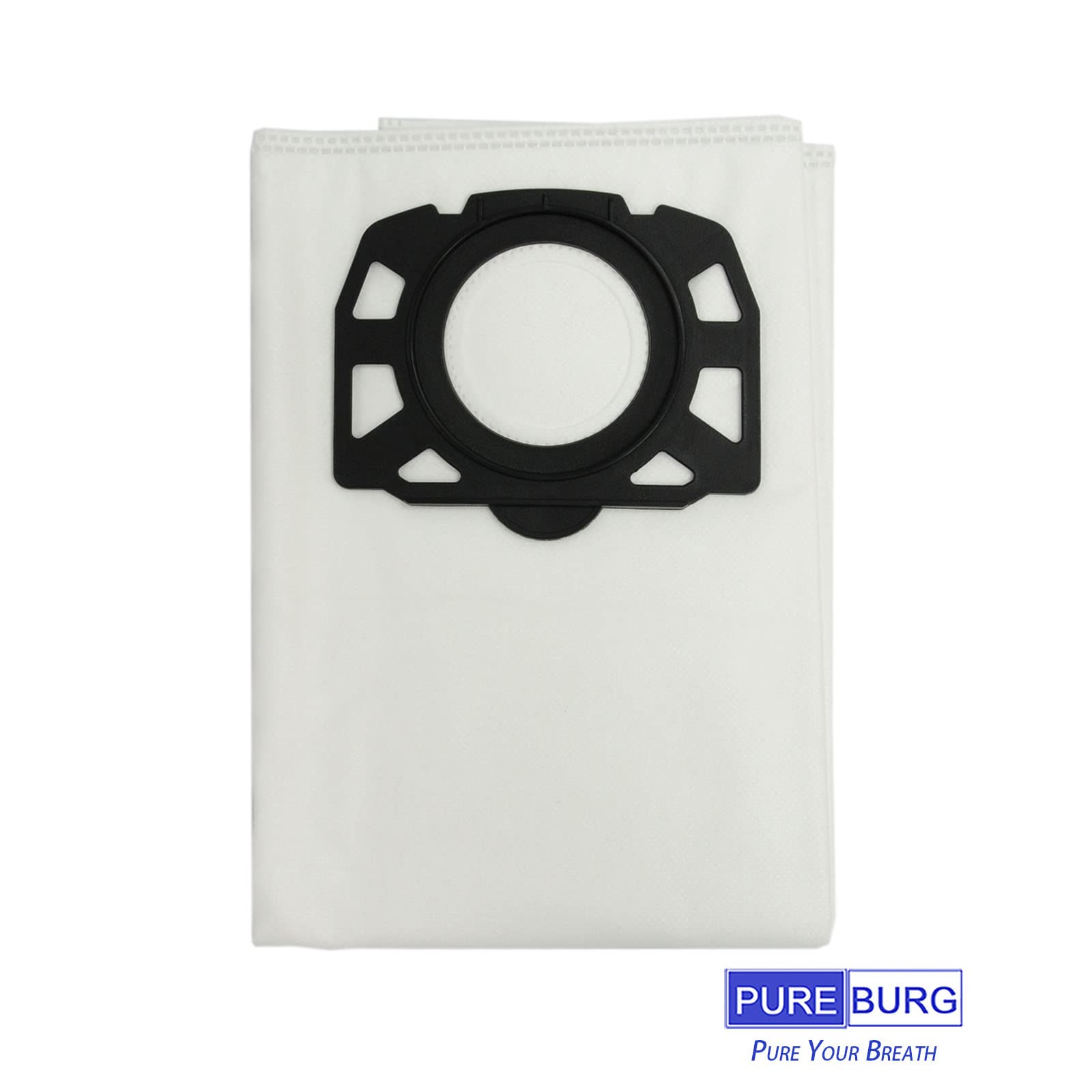 PUREBURG 2 filtry płaskie z 12 workami do odkurzacza zestaw filtrów kompatybilny z Kärcher WD4 WD5 WD6 WD5P WD6P Premium MV4 MV5 MV6 Numer części odkurzacza 2.863-005.0 2.863-006.0