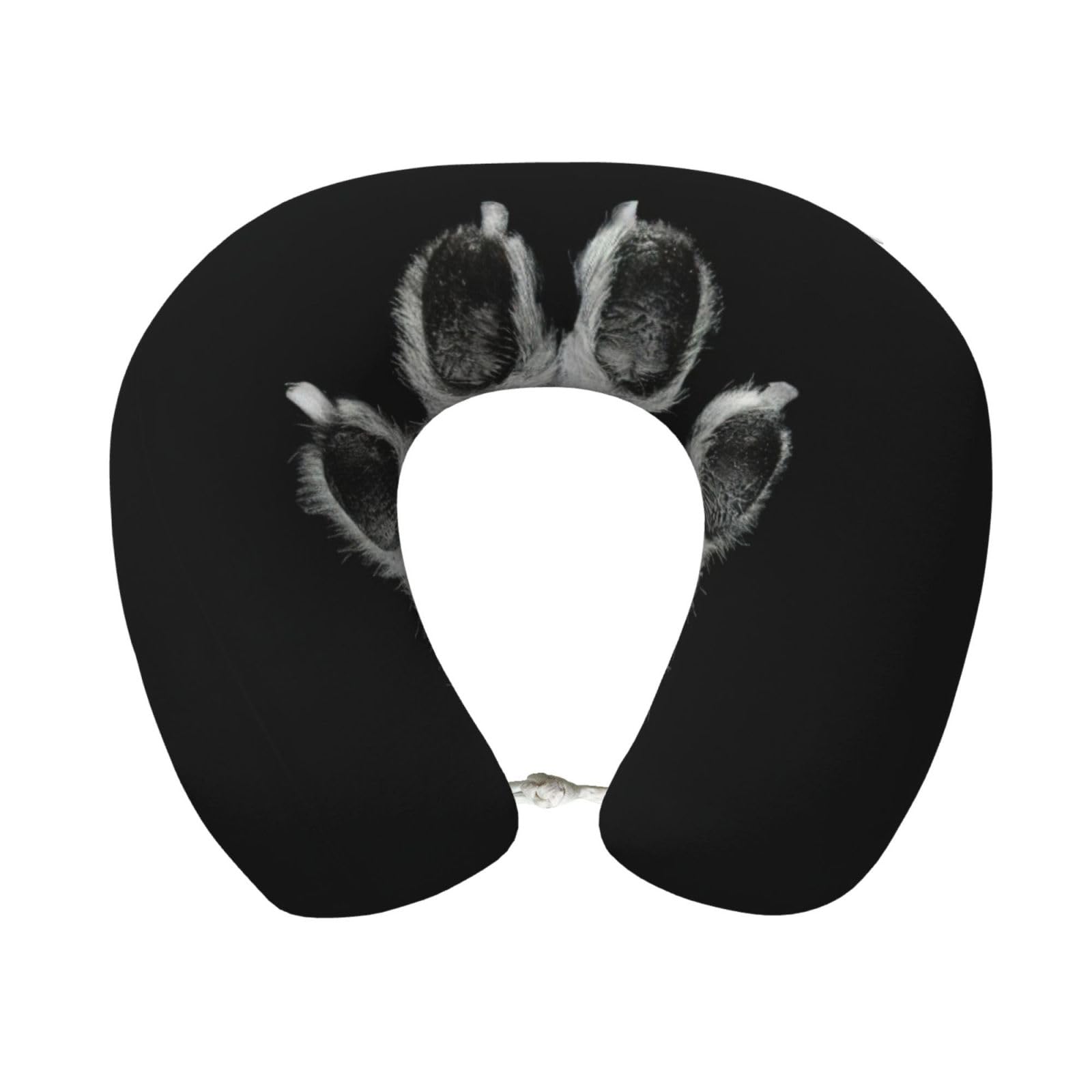 peiyeety Pawprint Print Custom U-Shaped Pillow,Memory Foam Cervical Neck Travel Pillow,for Home,Camping,Travelling