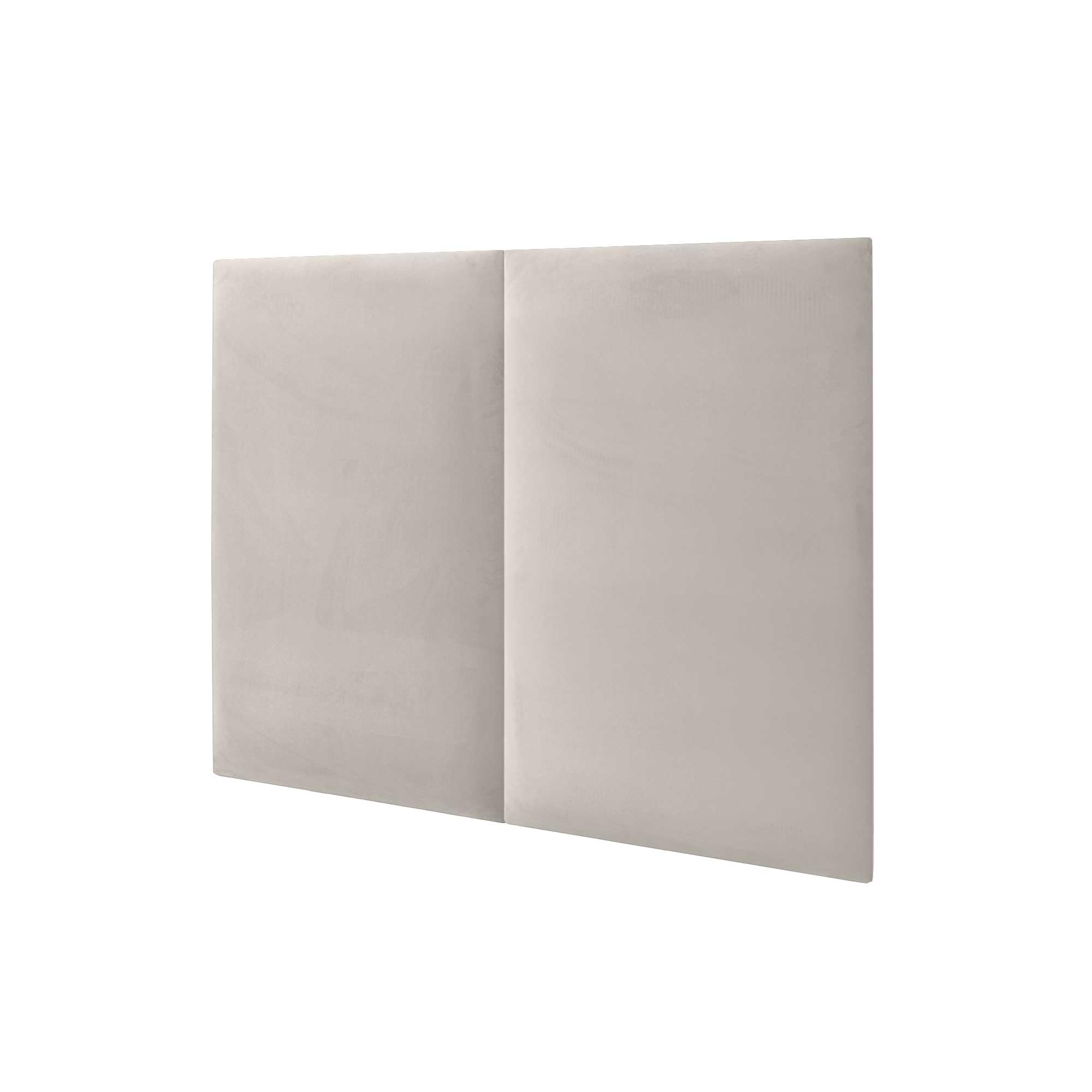 DHOME Cabecero Tapizado Terciopelo Liso Antimanchas Diseño Modular Vertical Autoadhesivo Cabezal Cama Dormitorio Acolchado (Beige, 80cm, Altura 80cm, x2)