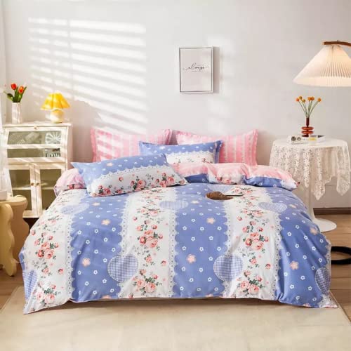 Luna Home - Duvet cover set various designs and sizes (SINGLE SIZE, Pink Rose Design)