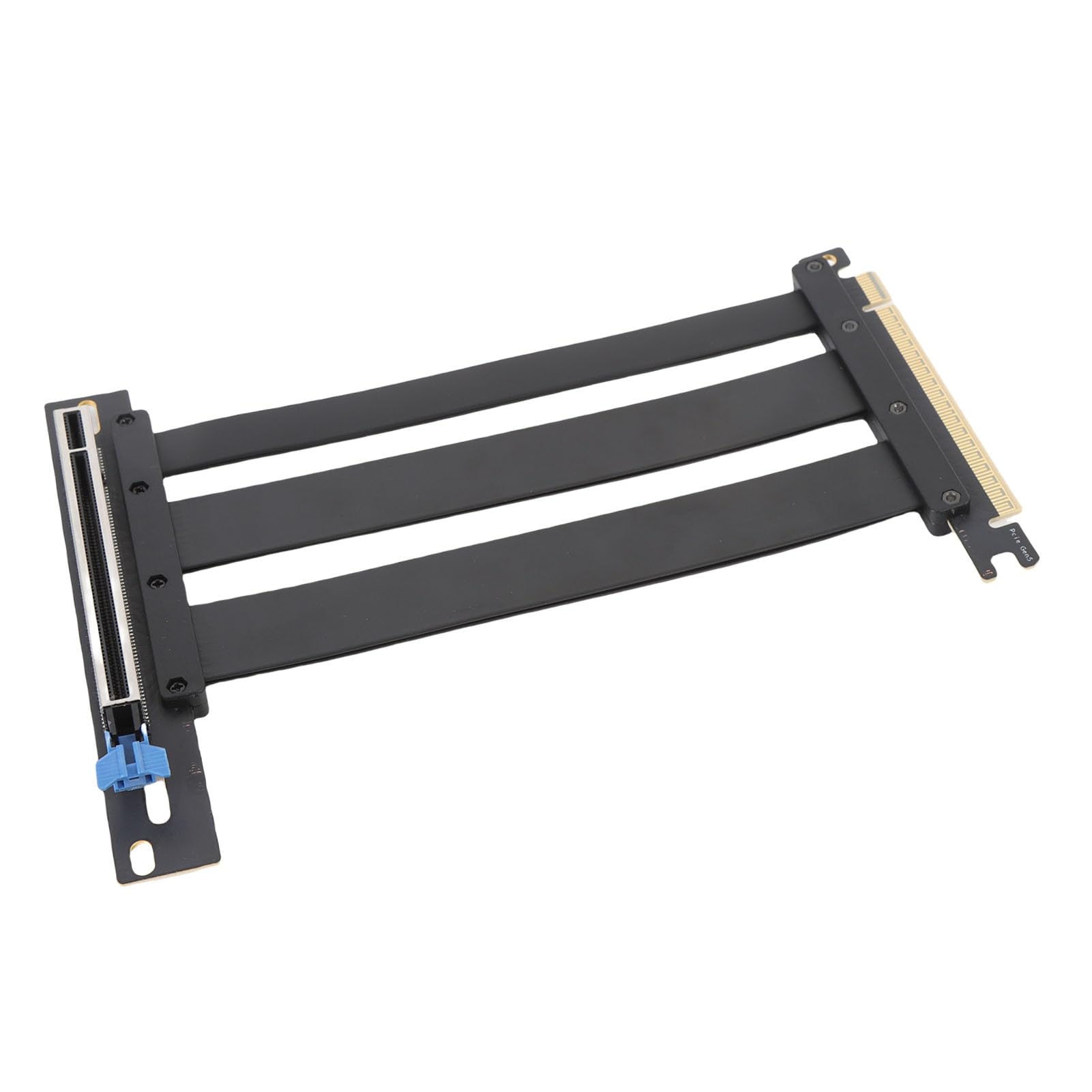 Generic Kabel Nośny PCIe 5.0 X16, Szybki Proces Instalacji dla Wersji ITX o Ograniczonej Przestrzeni, Ekranowany Przedłużacz GPU, Kąt Prosty 90 Stopni, Czarny materiał ABS (15cm)