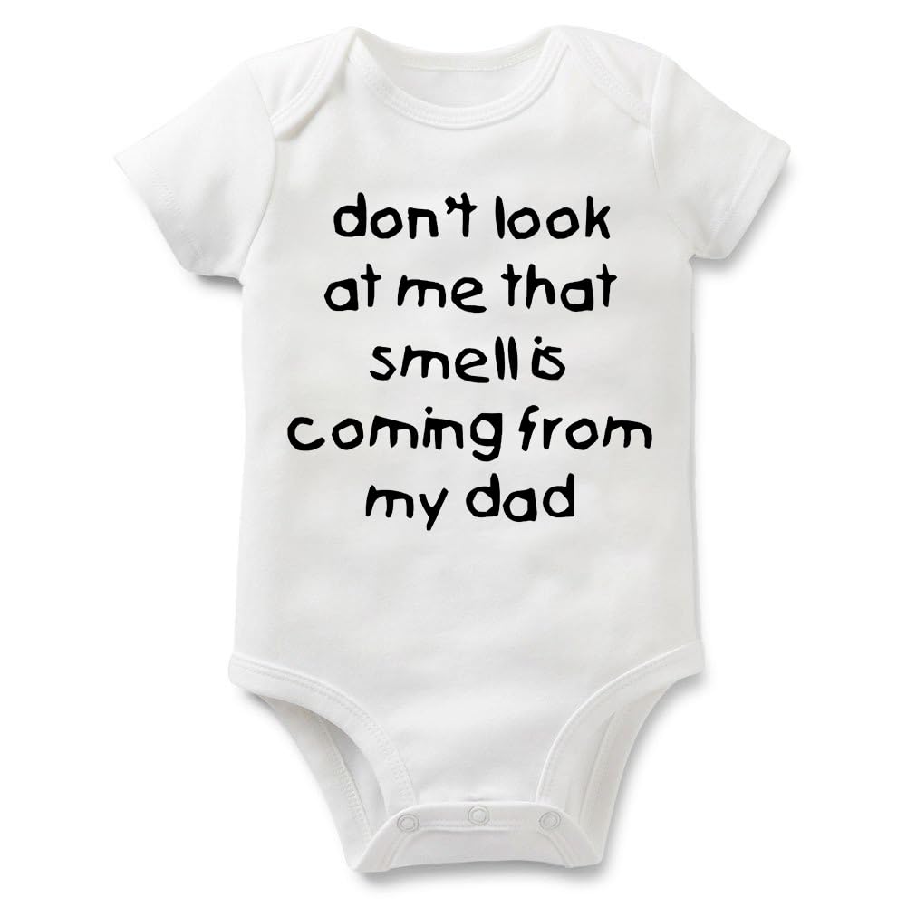 Rocksir Funny Slogan Super Soft Cotton Comfy Baby Short Sleeve Bodysuit