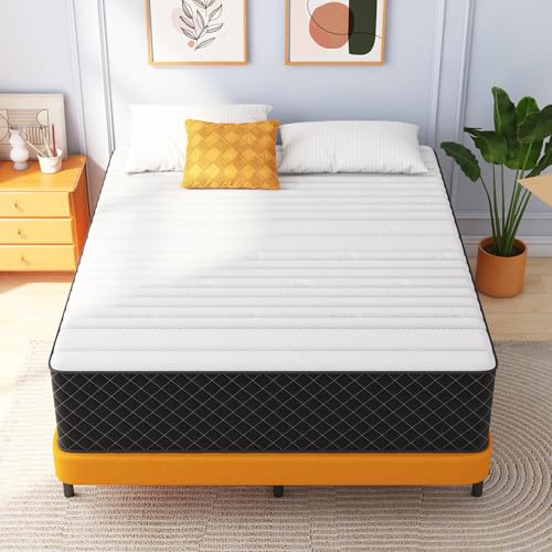 14 Inch Queen Hybrid Mattress – Firm Memory Foam & Pocket Spring Bed in a Box, Cooling Gel, CertiPUR-US Certified