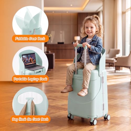 Lavoker 20" Ride-On Suitcase with Seat for Kids & Adults by Lavoker - Used condition - Image 3