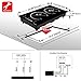Induction Cooktop 2 Burner ECOTOUCH 240V Electric Cooktop Drop-in Induction Stovetop 12'',Dual Heating Cooktop Vitro Ceramic Glass Black Surface with Booster Burner,Touch Sensor Control IB320