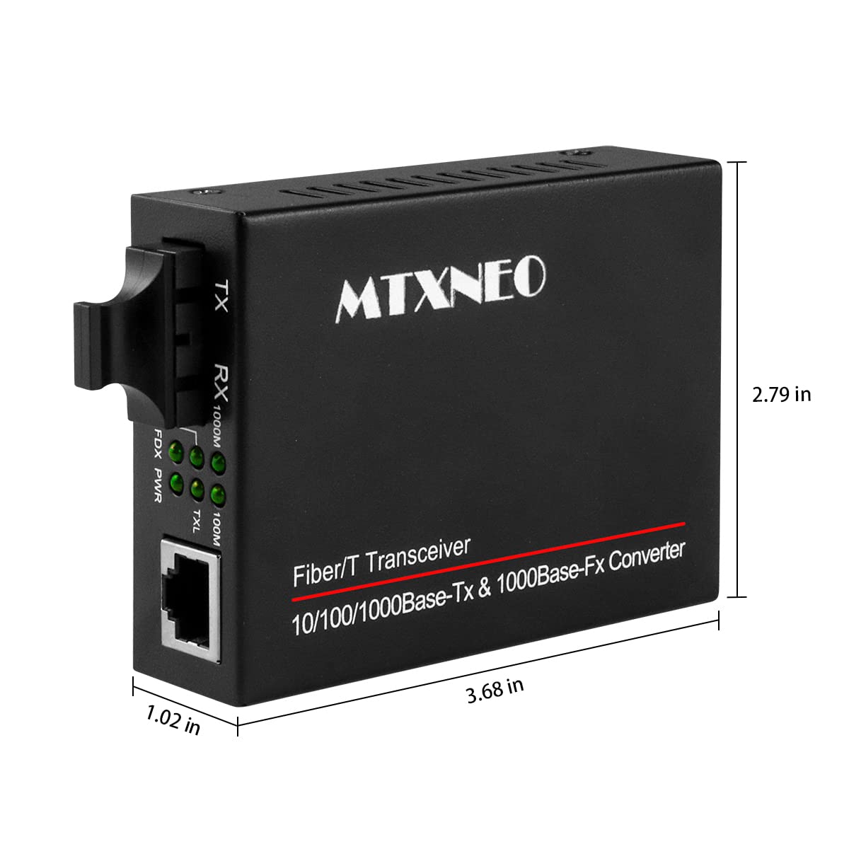 Gigabit Ethernet konwerter multimediów jednomodowy Dual SC włókno szklane do 20 km (z europejskim zasilaczem)