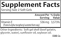 Vista 4 de Carlson - E-Gems 800 UI (536 mg), vitamina E de origen natural, bienestar óptimo, 50 geles blandos