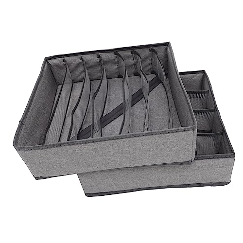 Ciieeo Space-saving Underwear Sock Storage Box Easy Foldable Closet Organizer Bins