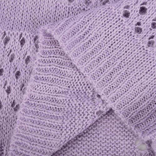 Women's Fashion Sweater Coat Top V-Neck Loose Hollow Out Long Sleeve Cardigan Sweaters Sexy Going Out Coats3