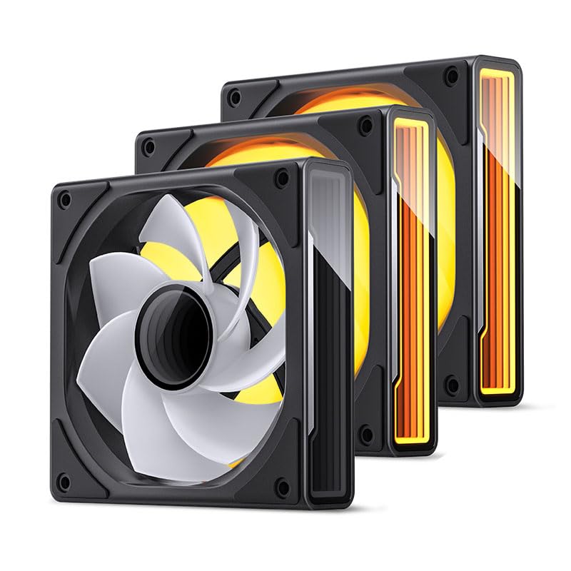 Jonsbo ZK-120BR ARGB Reverse Blade PWM L?fter, 120mm, 3er-Pack - schwarz