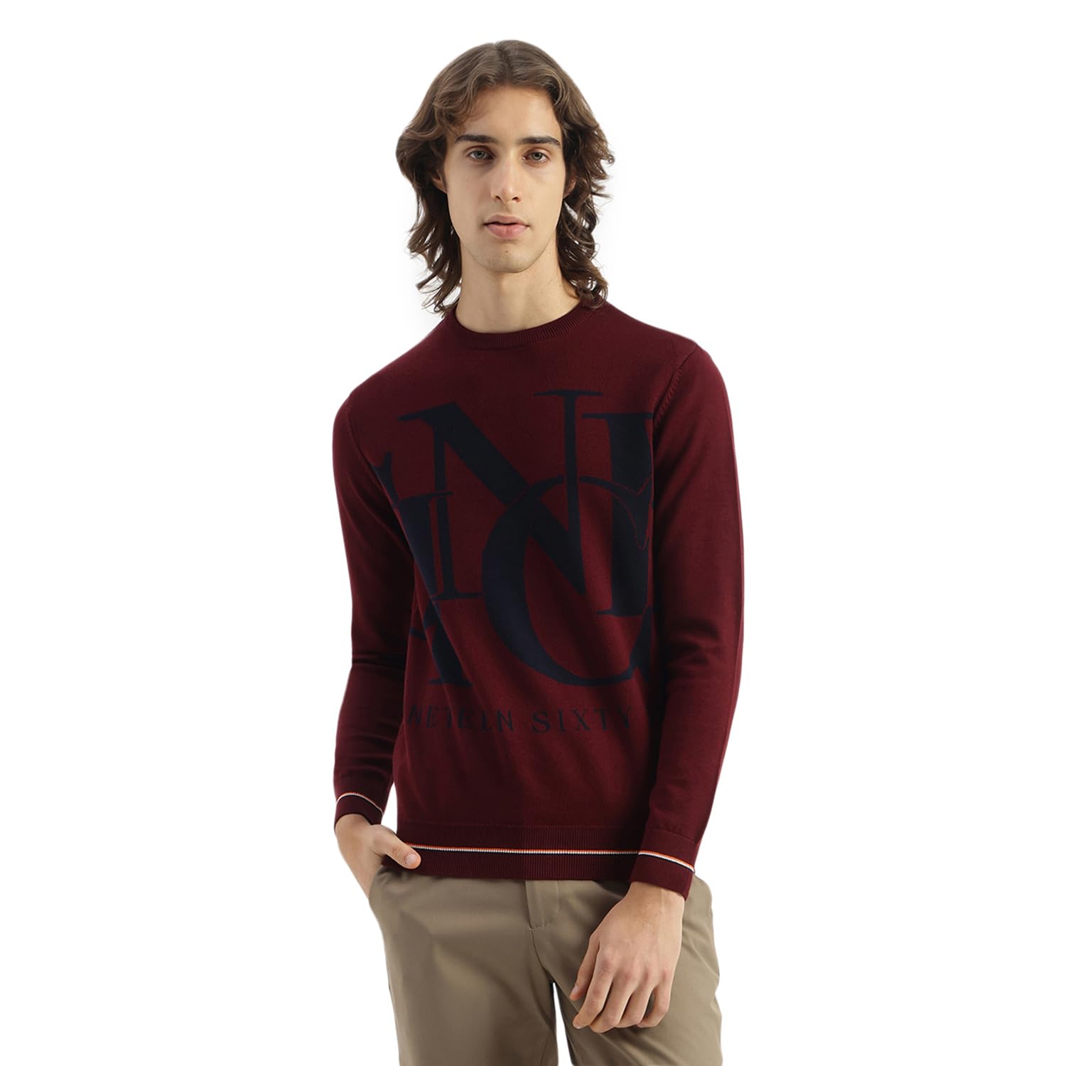 united colors of benetton Regular Fit Crew Neck Printed Since Tricot Sweater-picture-25