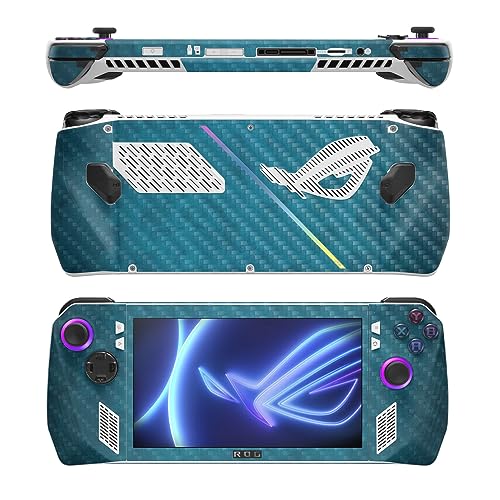 Image of MightySkins Carbon Fiber Skin Compatible with Asus ROG Ally - Blue Strokes | Protective, Durable Textured Carbon Fiber Finish | Easy to Apply