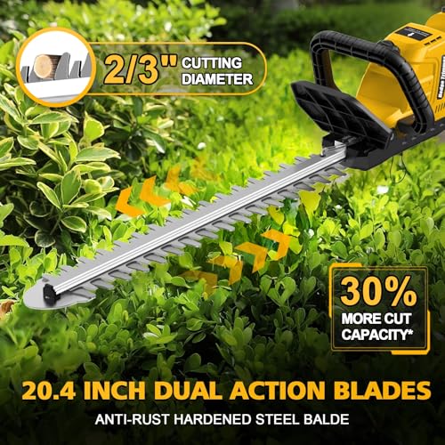 Image of Givilo 20.4 inch Hedge Trimmer Cordless Compatible with Dewalt 20V MAX Battery