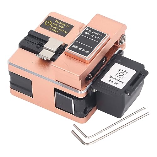 Hilitand Fiber Cleaver, High Accuracy Fiber Optic Cleaver, 18mm Cutting Length, Automatic Return Optical Fiber Cutter Knife with, Fiber Optic Connectors, Hilitandbkqv8wa1mg
