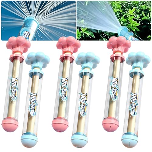 6 Stück Feuerwerk Wasserpistole Romantisches Wasserpistole Feuerwerk Auszieh Wasserfeuerwerk mit 3 Sprühmodi Bunt für Outdoor Pool Strand Party