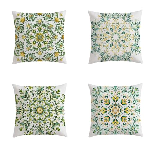 Housse coussin 45x45cm imperméable jaune protégeant vos canapés et bancs de jardin