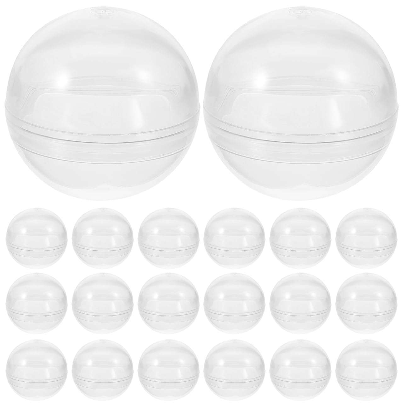50PCS Clear Plastic Capsules for Vending Machines 1.49 Inch Transparent Fillable Balls for Toys Beads and Collectibles Display and Storage