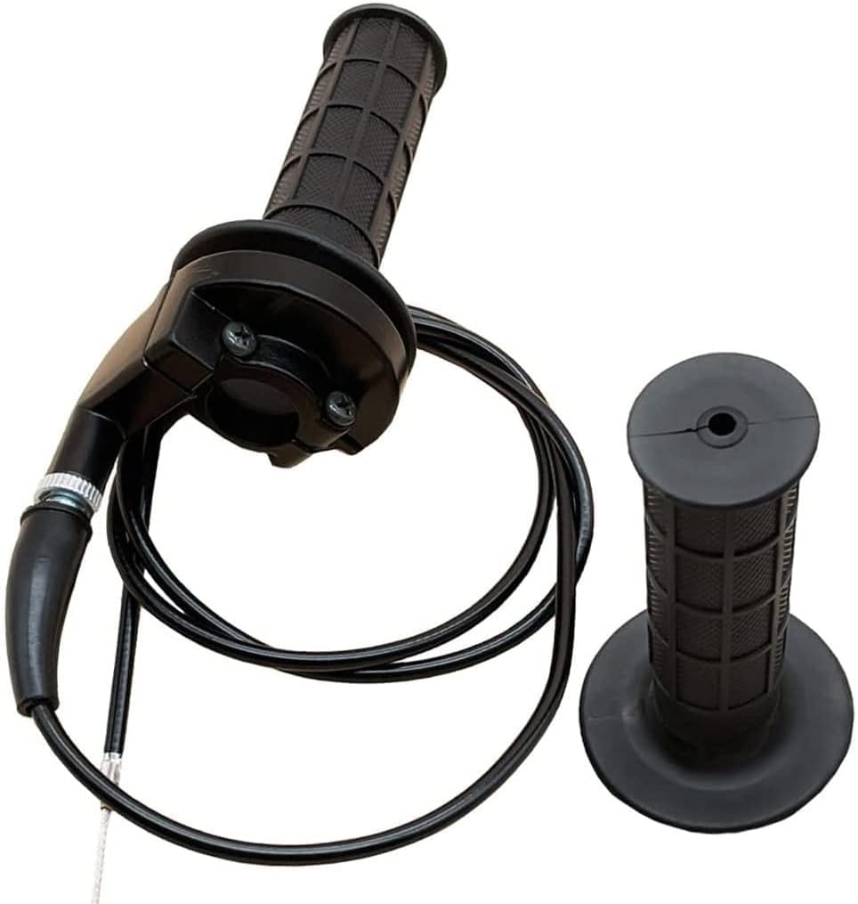 Throttle Cable and Throttle Handle For 7/8" 50 90 110 CC 150cc 250cc Mini Bike ATV Quad Compatible with Coleman Powersports 196cc CT200U CT200U-EX Trail 200 & Baja Mb165 Mb200 SSR125 Mini Dirt Bike
