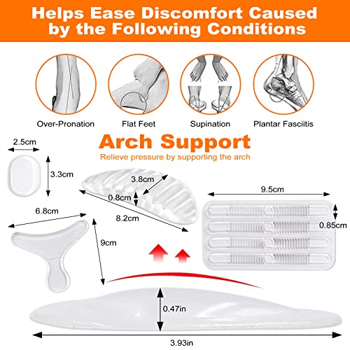Supporto Arco in Gel Ortopediche Solette, 2 Paia