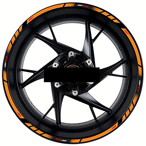 Felgenband Motorrad Vorne Hinten Reifen Felge Reflektierende Aufkleber wasserdichte Aufkleber Zubehör Für Yamaha YZF R3 (Color : 5)