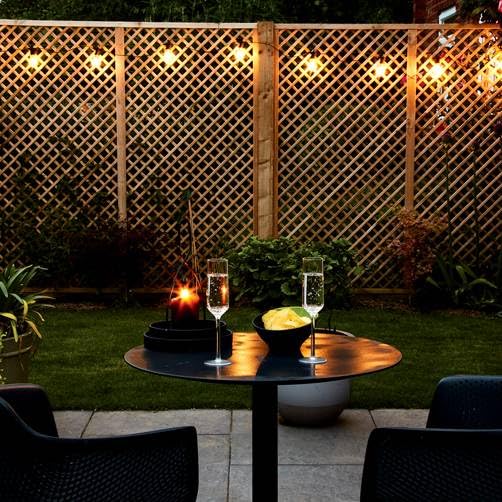 4lite Antheia Solar Outdoor Festoon String Lighting (Black) 11ft 260lm IP44 Rated Exterior 10 x Traditional String Light - Image 4