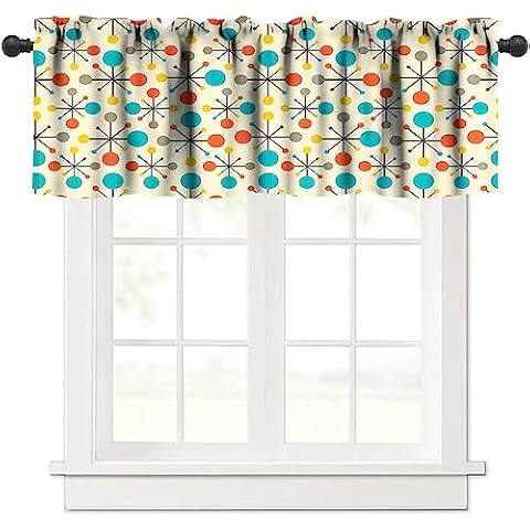 JESTRONRY Geometric Window Valance for Decor Cover
