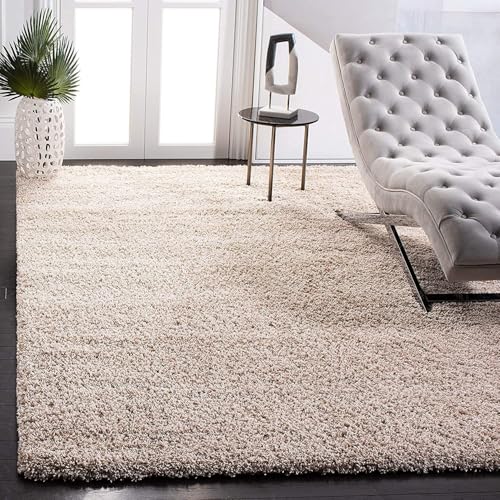 Image of Urban Modern Decor Featuring Soft Shaggy Carpet & Rug for Your Bedroom and Livingroom [Size- 2x8 feet & Color-Light Beige].