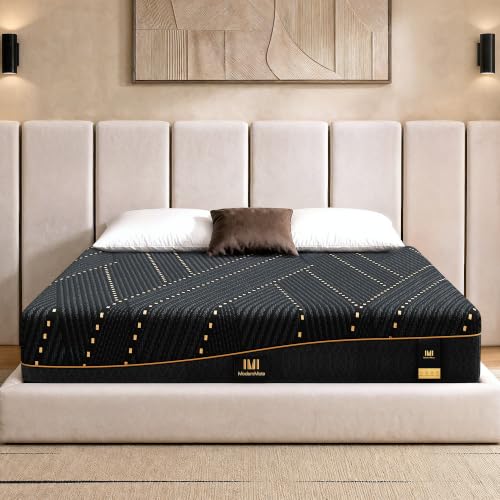 Image of ModernMate King Mattress 12 Inch, Premium Cooling Copper Gel Memory Foam, Advanced Pressure Relief & Zero Motion Transfer, CertiPUR-US Certified, Fiberglass-Free, Bed-in-a-Box