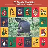  Calendario de Adviento - 25 Regalo Divertido: 25 citas divertidas de Adviento - con 25 Divertidos Animales Cagando.