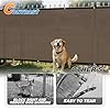 TANG Fence Privacy Screen Brown 5 Feet x 25 Feet Outdoor Shade Cloth with Grommets, 150 GSM Temporary Fence Cover with Zipties Mesh Netting Fences Blockage for Backyard Garden Patio Chain Link #3